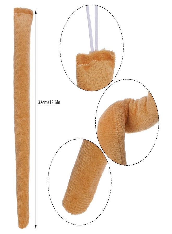 Jmkcoz Monkey Costume Set Gold Monkey Ears Headband Bowtie Tail Bow Tie Animal Fancy Costume for Halloween Cosplay Party Accessories - Image 5